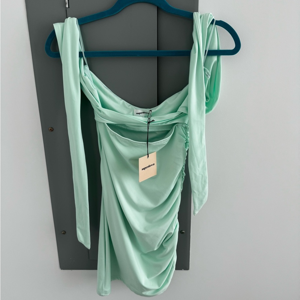 Superdown halter mini mint dress - Picture 4 of 4